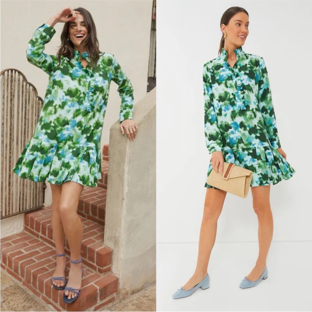 Tuckernuck Tate Deep Lagoon Printed Mini Dress